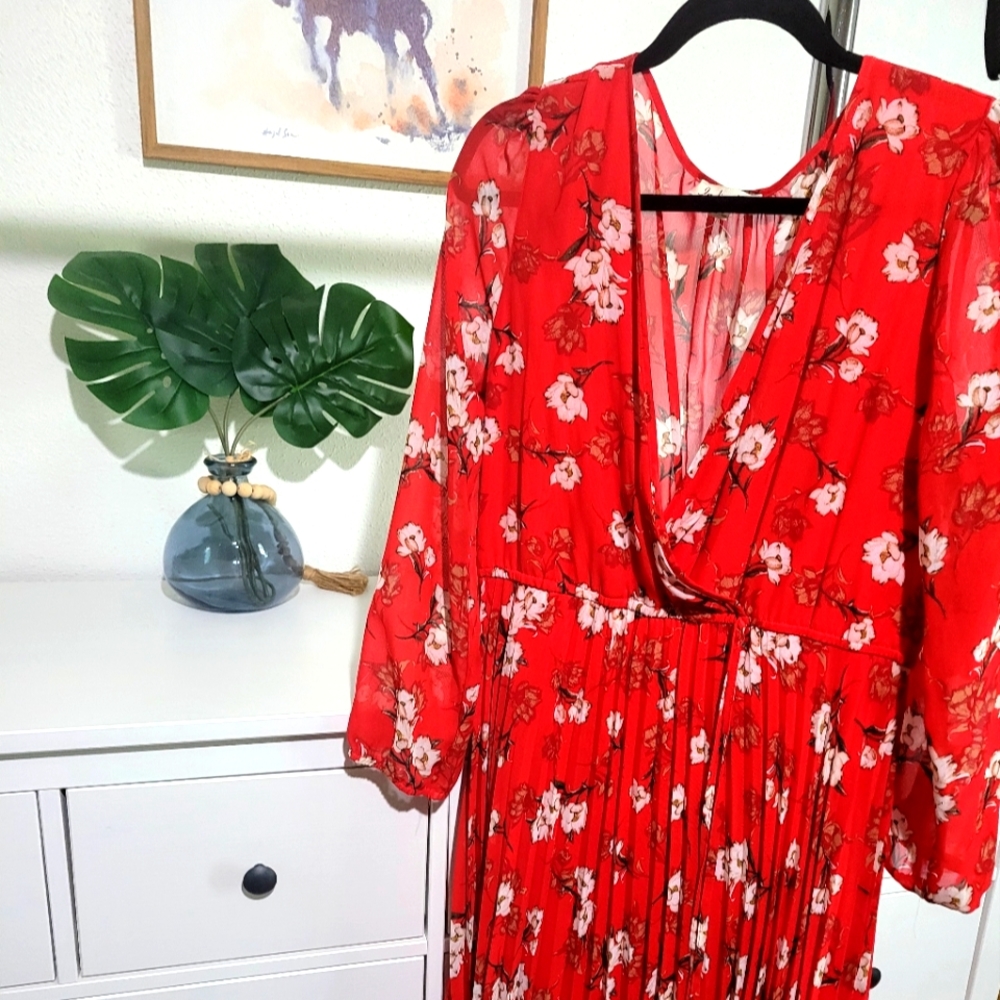 Florar red  dress 💃